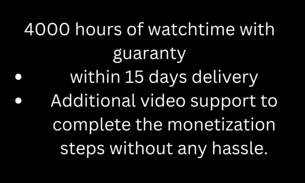 YouTube watch time hours