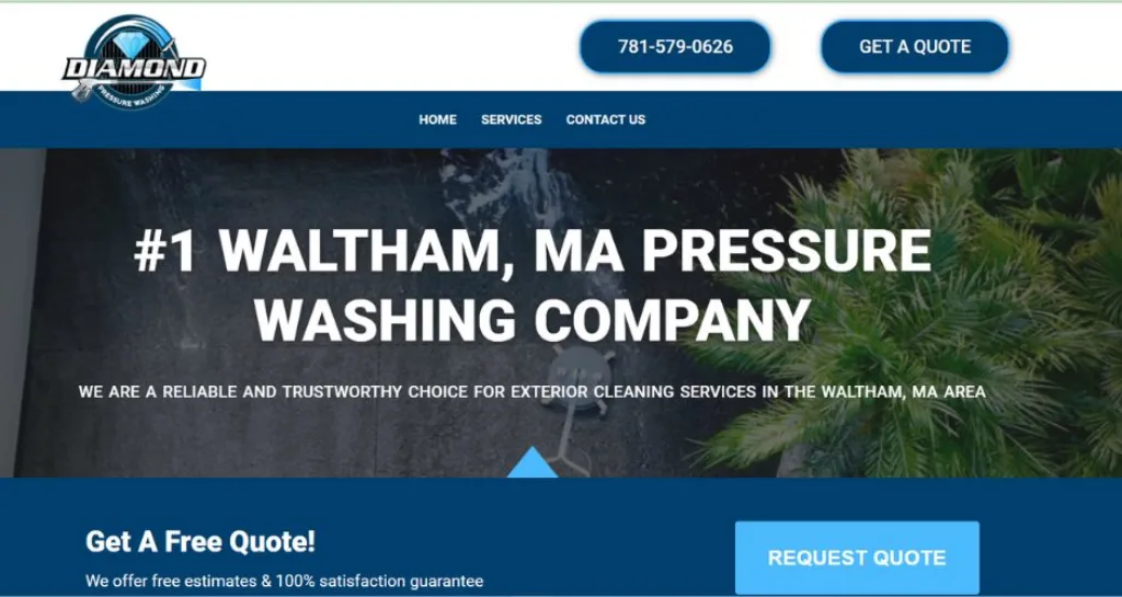 Pressure Washing Website design